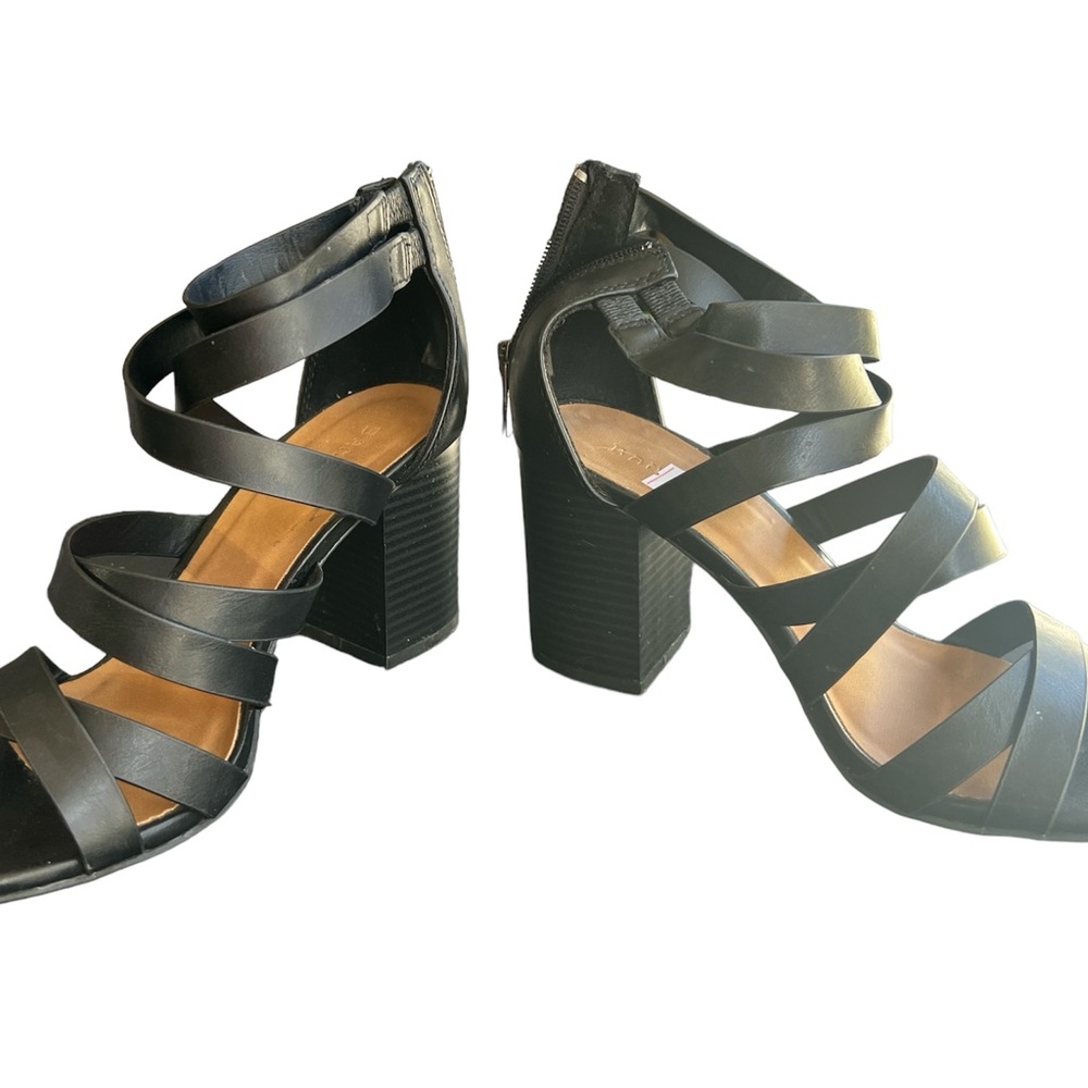 Bamboo Taste Womens Strappy Sandals Ankle Strap Block Heels Size 7